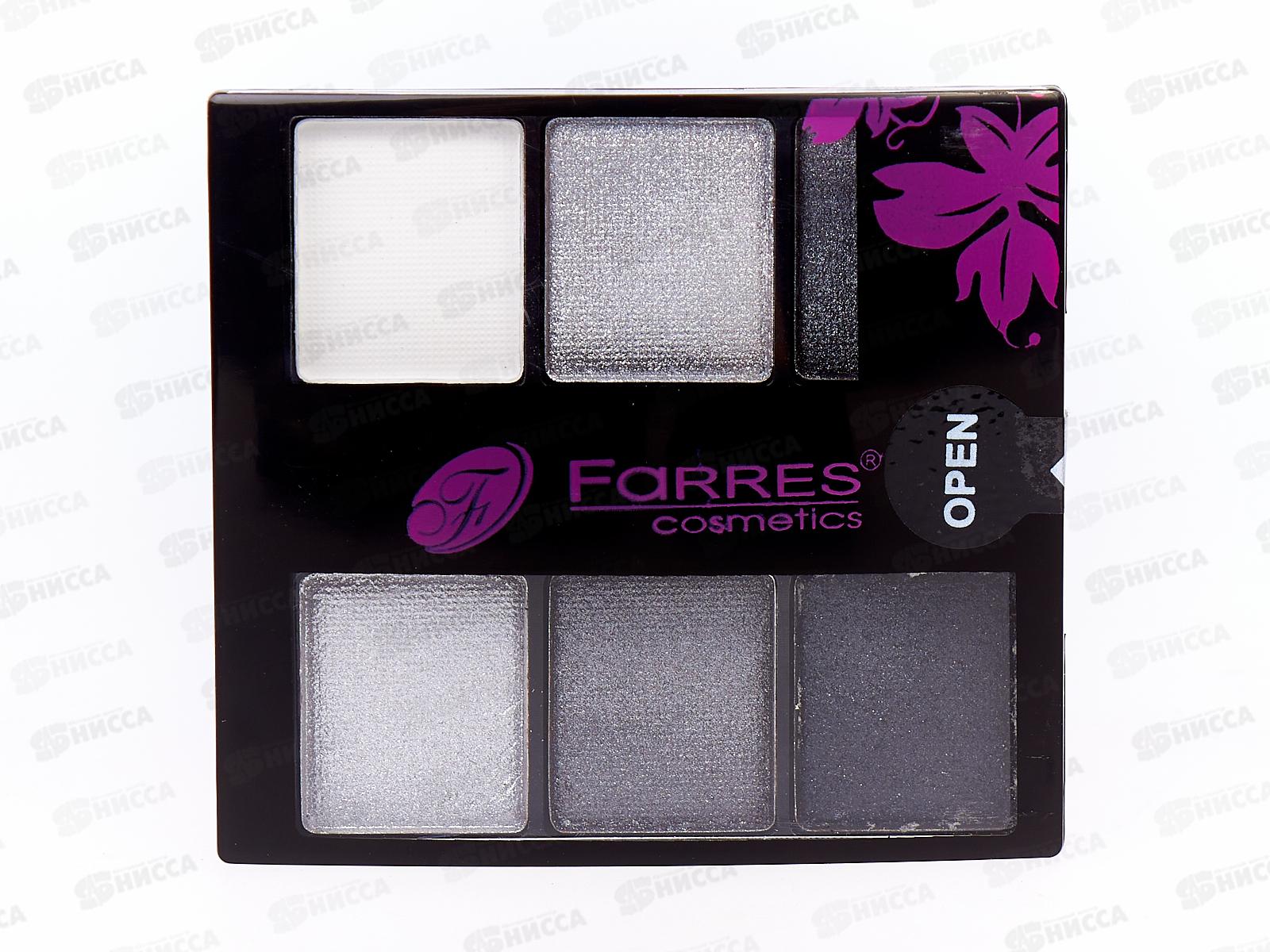 Farres Тени для век 1008B 6цветов перламутровые *12