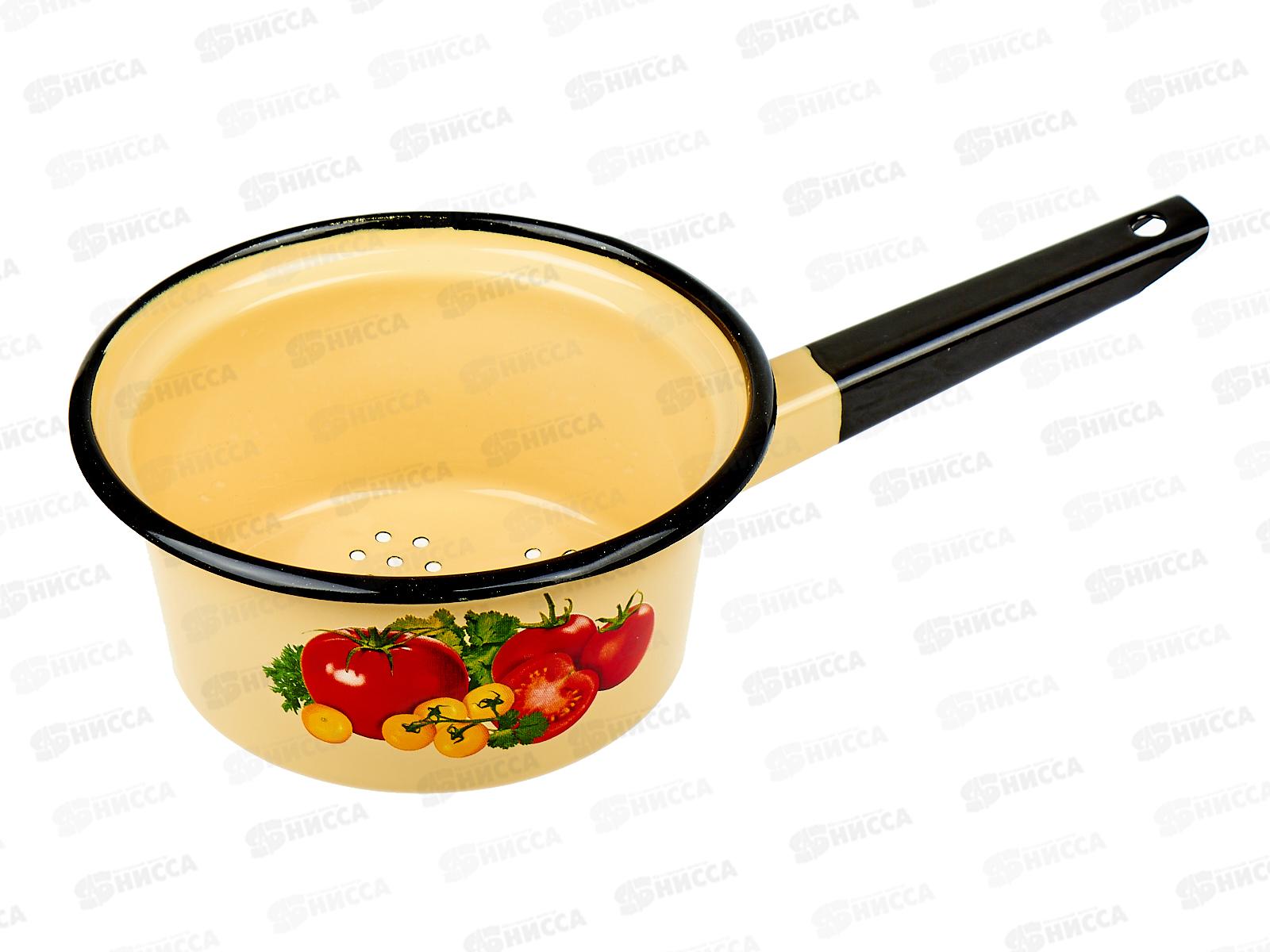 Дуршлаг 0,8л декорированный, палевый  С1406.П