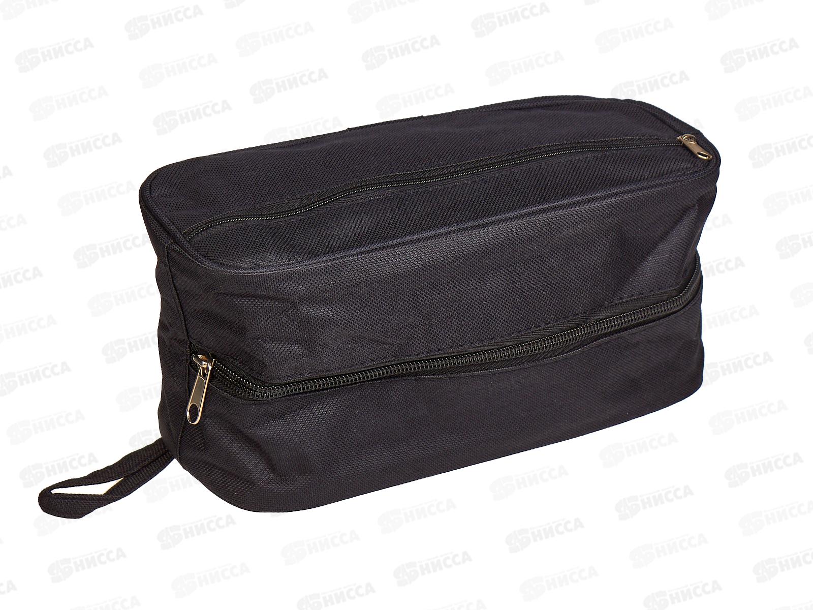 Косметичка мужская черная 23*9*12см *12  117-034