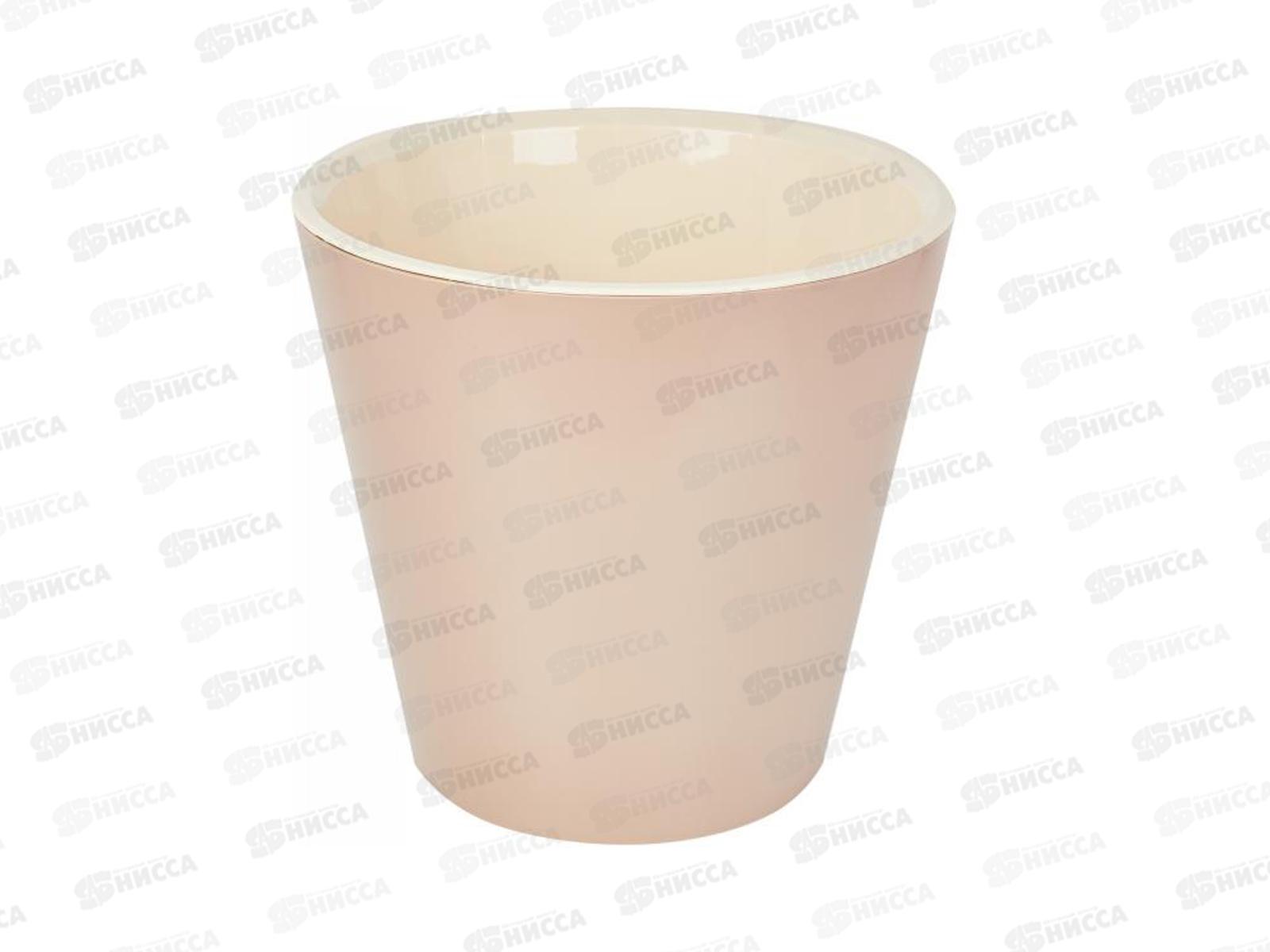 Горшок для цветов London 320мм 15.7л на колесиках молочный шоколад ING6207