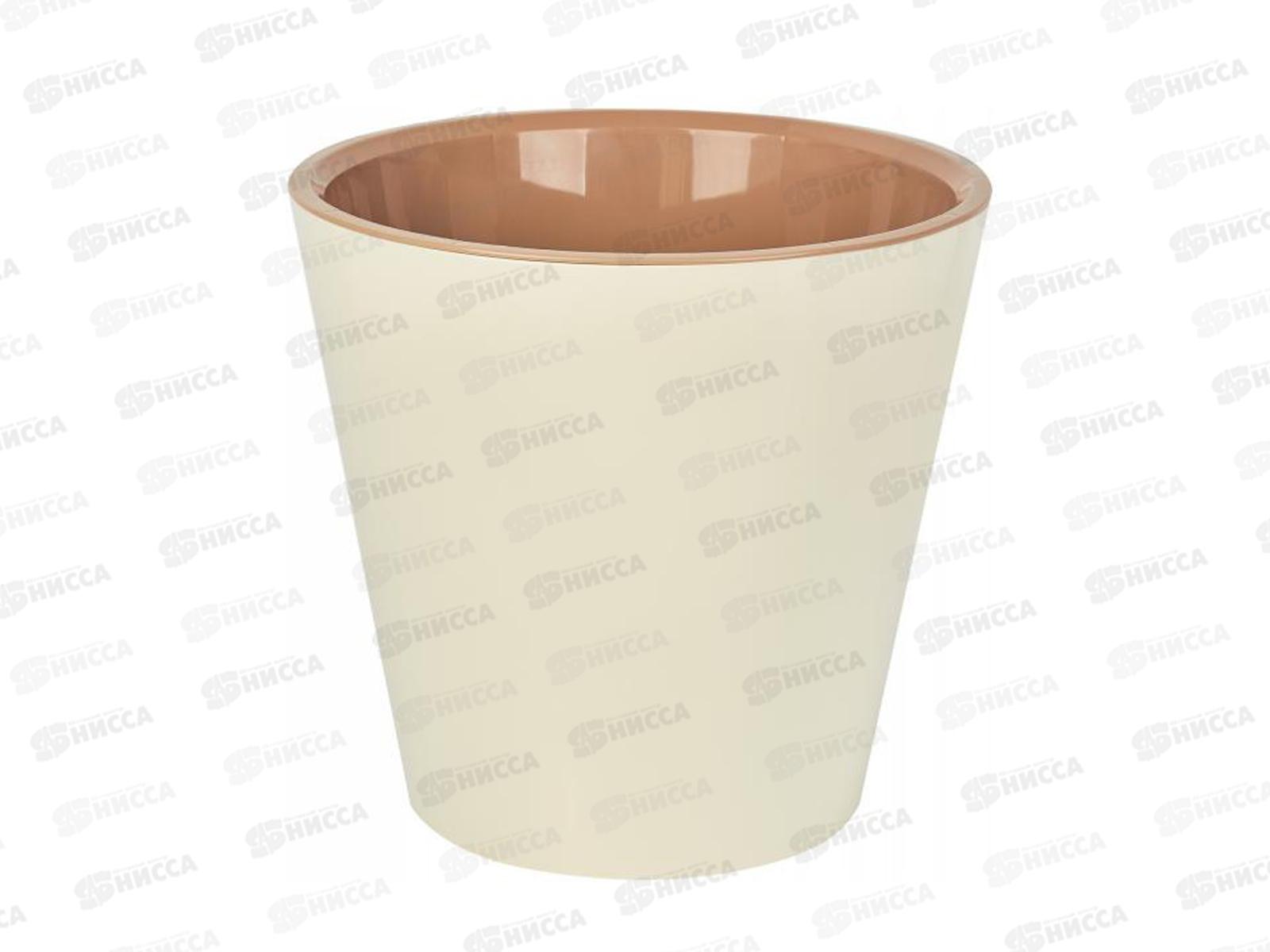 Горшок для цветов London 320мм 15.7л на колесиках Сливочный ING6207