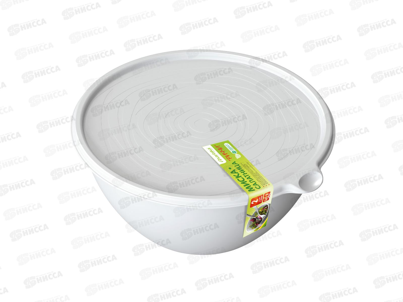 Миска-салатница Риччи набор 2шт 3,2л,2л светло-серая С862Сер *12