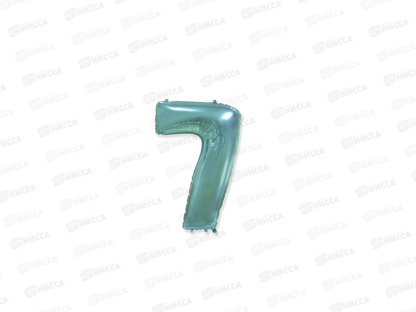 Шар фольга Цифра 7 16&quot Turguoise, 1206-1228  *5