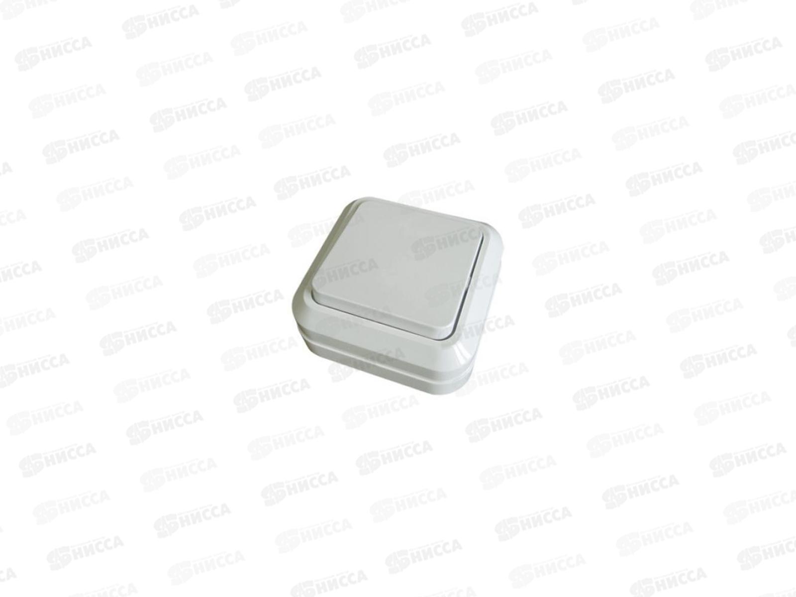 Выключатель 1 клавиша открытая установка IP20 10А, белый "Ладога" TDM, 0001 *10/100