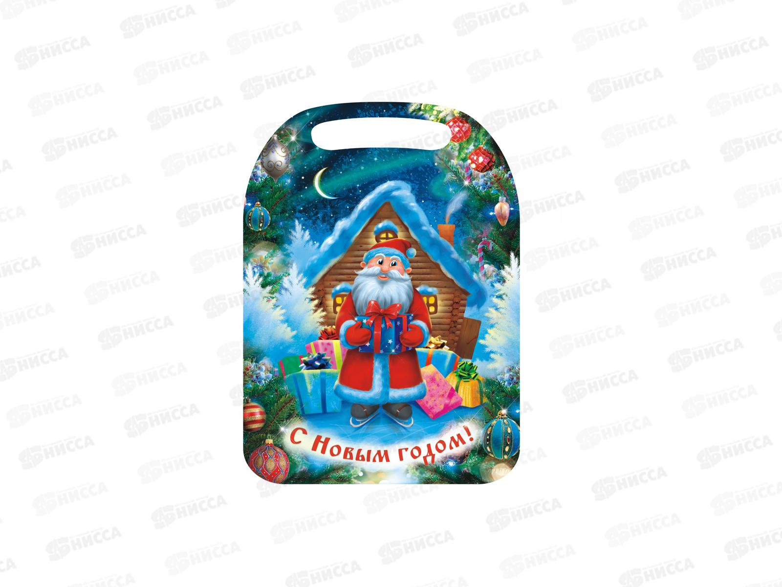Доска разделочная дерево Новый год "Дед Мороз с подарком" К-190 *22