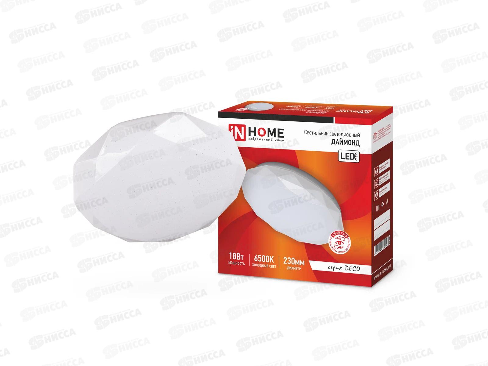 Светильник светодиодный inHOME DECO Даймонд 18Вт 6500К 1170Лм 230*55мм *12