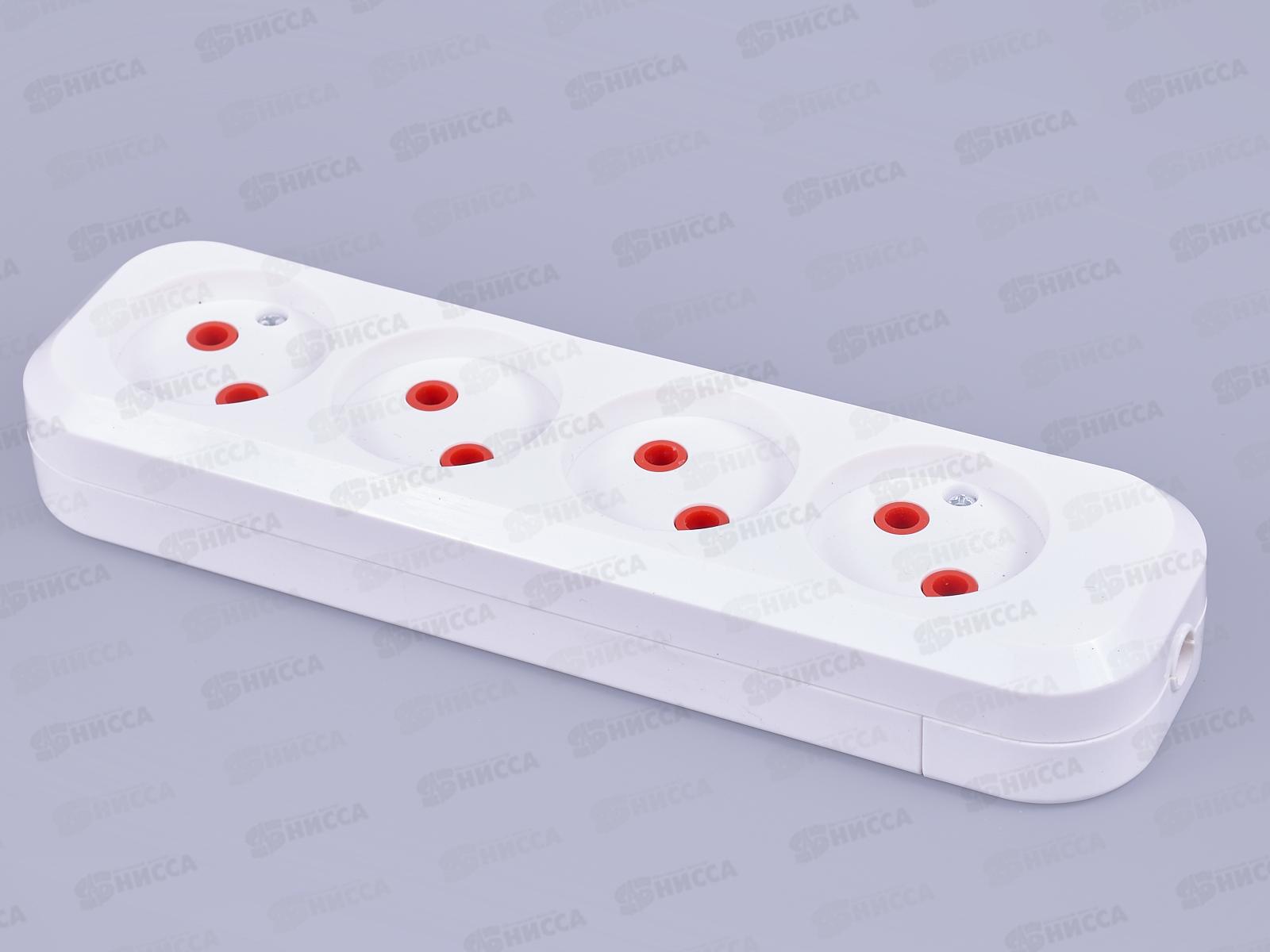 Колодка ПРОГРЕСС  без заземления  4вх  белая  *10/160