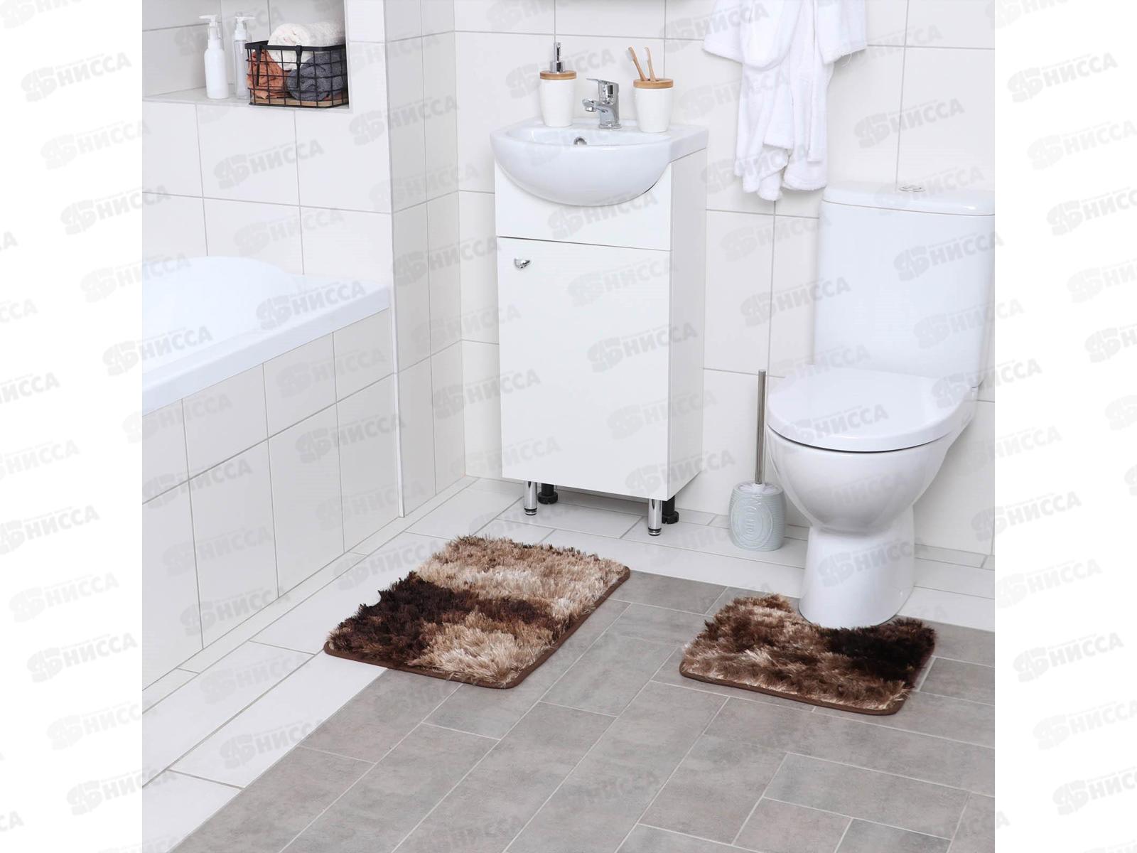 Набор коврик. д/ванной и туалета &quotПушистик&quot 2шт 3924898