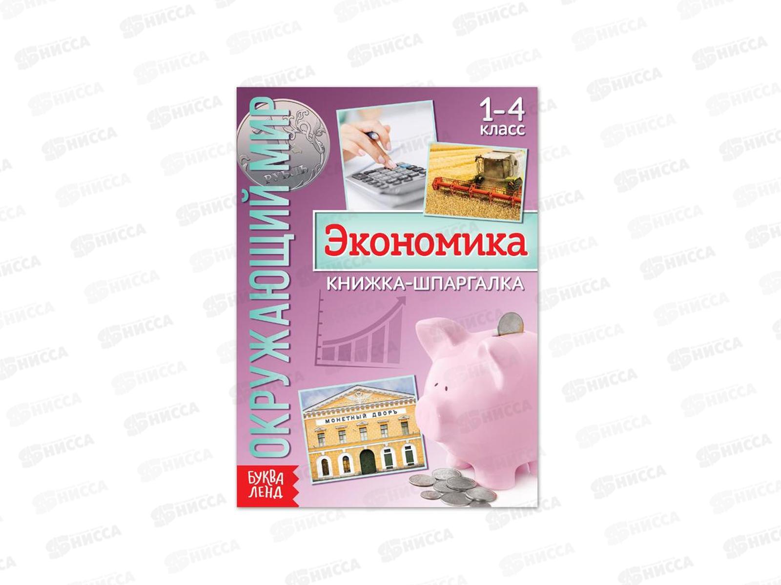 Книга-шпаргалка СЛ &quotОкружающий мир. Экономика&quot 8стр 5287948