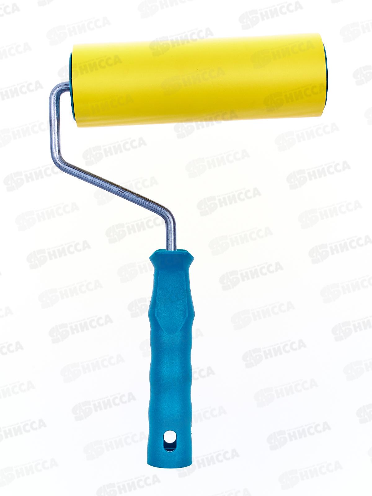 Валик для прикатки обоев ПРОФИ-180мм, двухкомпонентная ручка, D8мм, резиновый, 700 *30