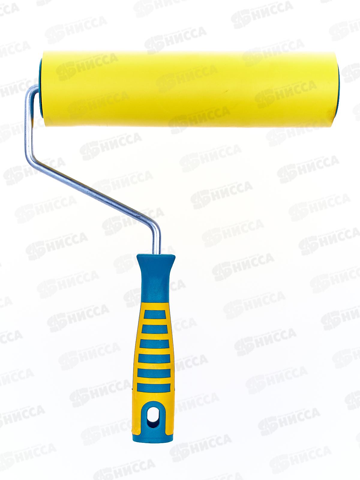 Валик для прикатки обоев  ПРОФИ-240 мм, двухкомпонентная ручка, D8мм, резиновый, 701 *20