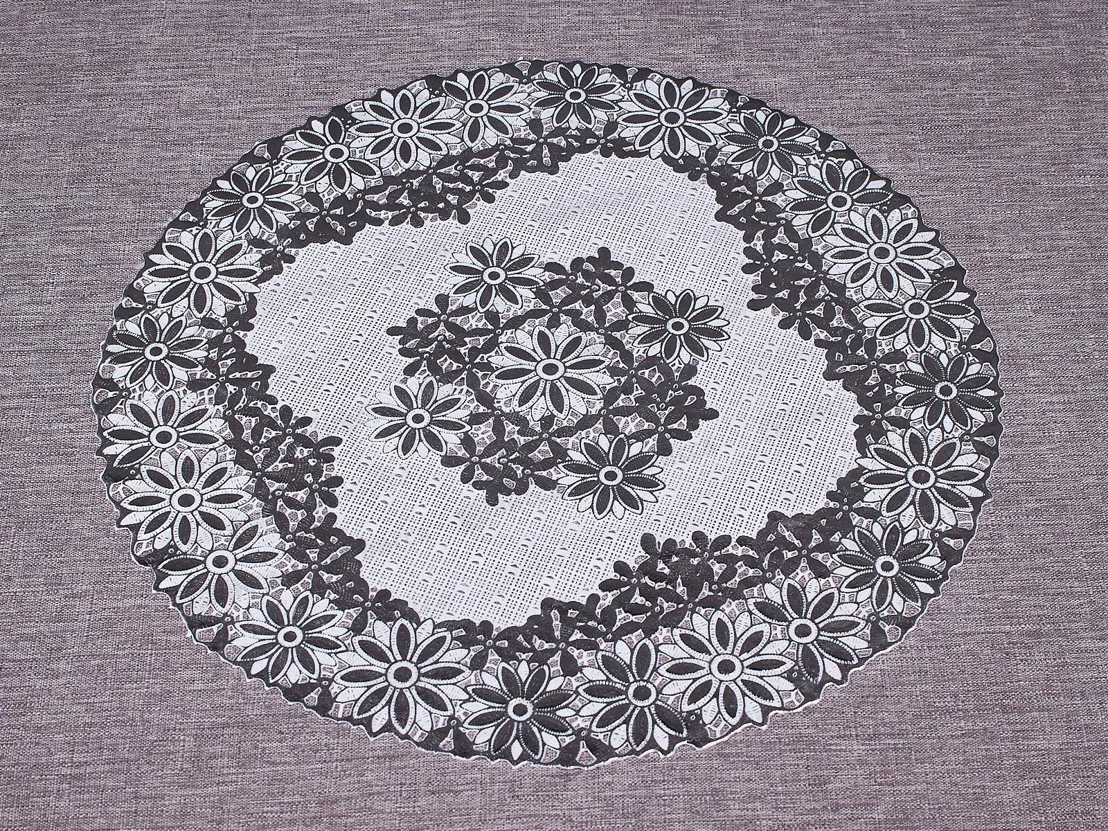 Салфетка ажурная GRACE Лейс 30*30 LO-1008В серебро круг 93476 *12