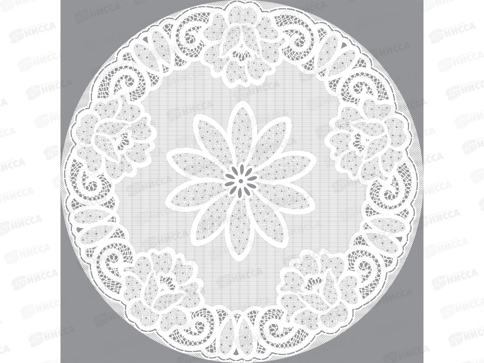 Салфетка ажурная GRACE Лейс 38*38 LO-1009В серебро круг 93399 *12