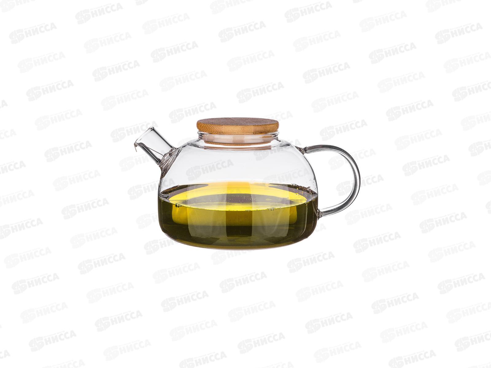 Чайник заварочный 800мл с бамбуковой крышкой 250-118