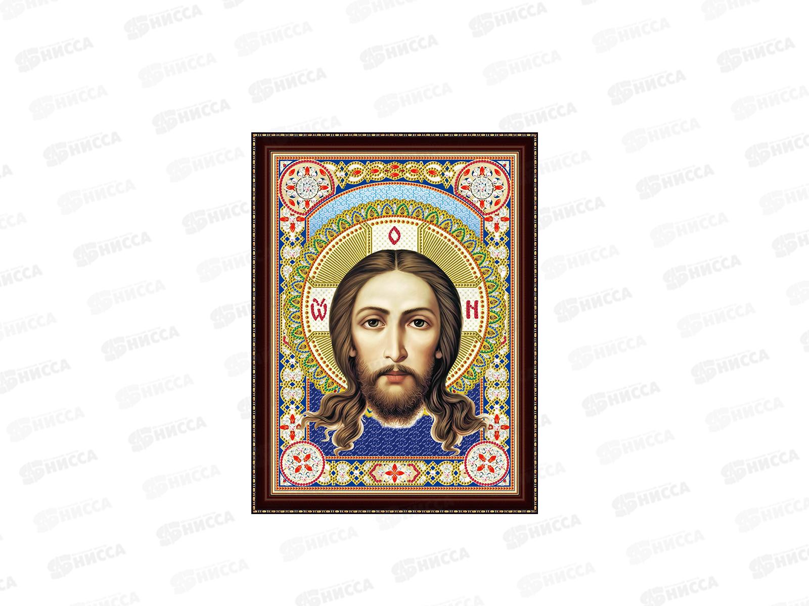 Алмазная мозаика (блестящая) 30х40см Икона Спаса Нерукотворного, ВН23