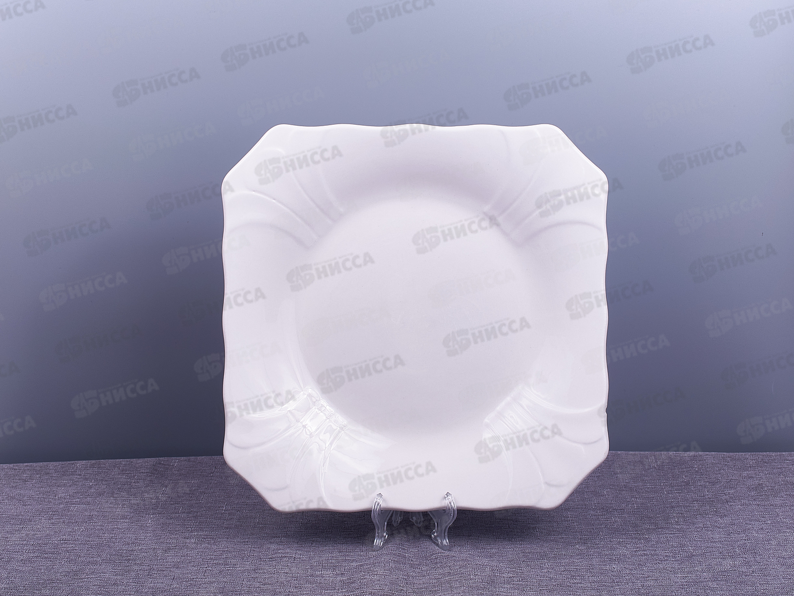 Тарелка квадратная &quotОрнамент&quot 25,5*25,5*3см Зефир, 1007-10  С