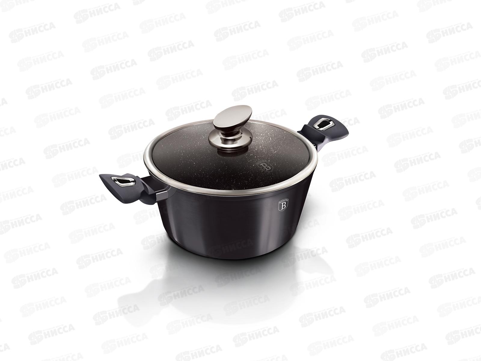 Кастрюля 4,1л со стеклянной крышкой 24см, ВН-6893 Carbon Pro Edition