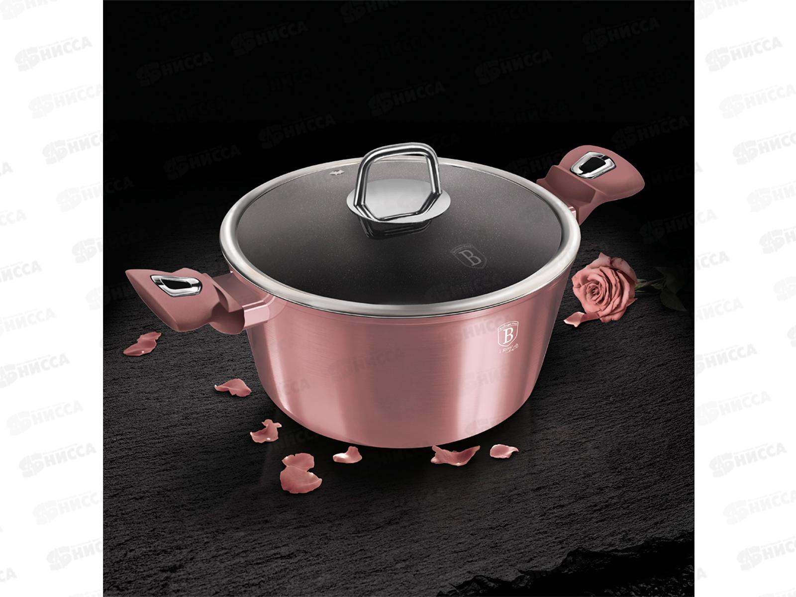 Кастрюля 4,1л с крышкой 24см, ВН-6035 I-Rose Edition