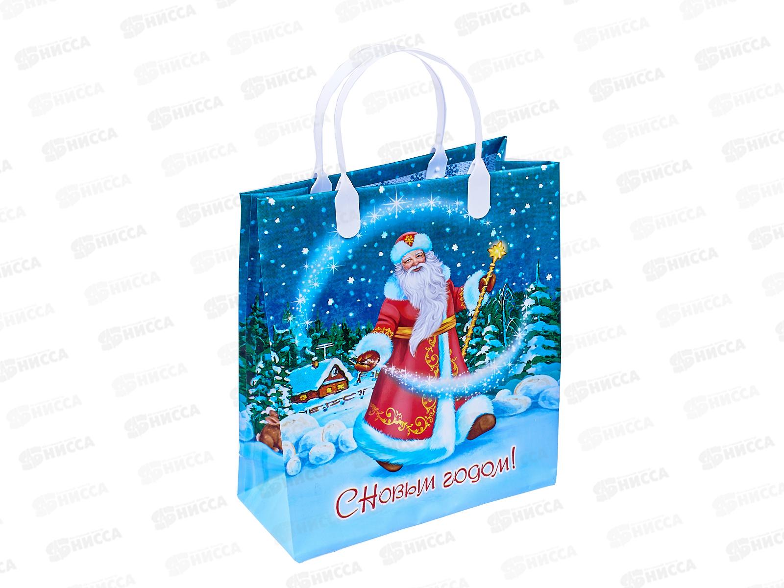 Сумочка пластиковая мягкий Новый Год 23*27 Сияние ночи *40