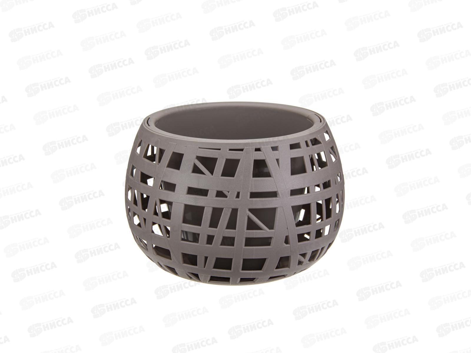 Кашпо  ХАОС D290мм 4л Французский серый М3142 *4