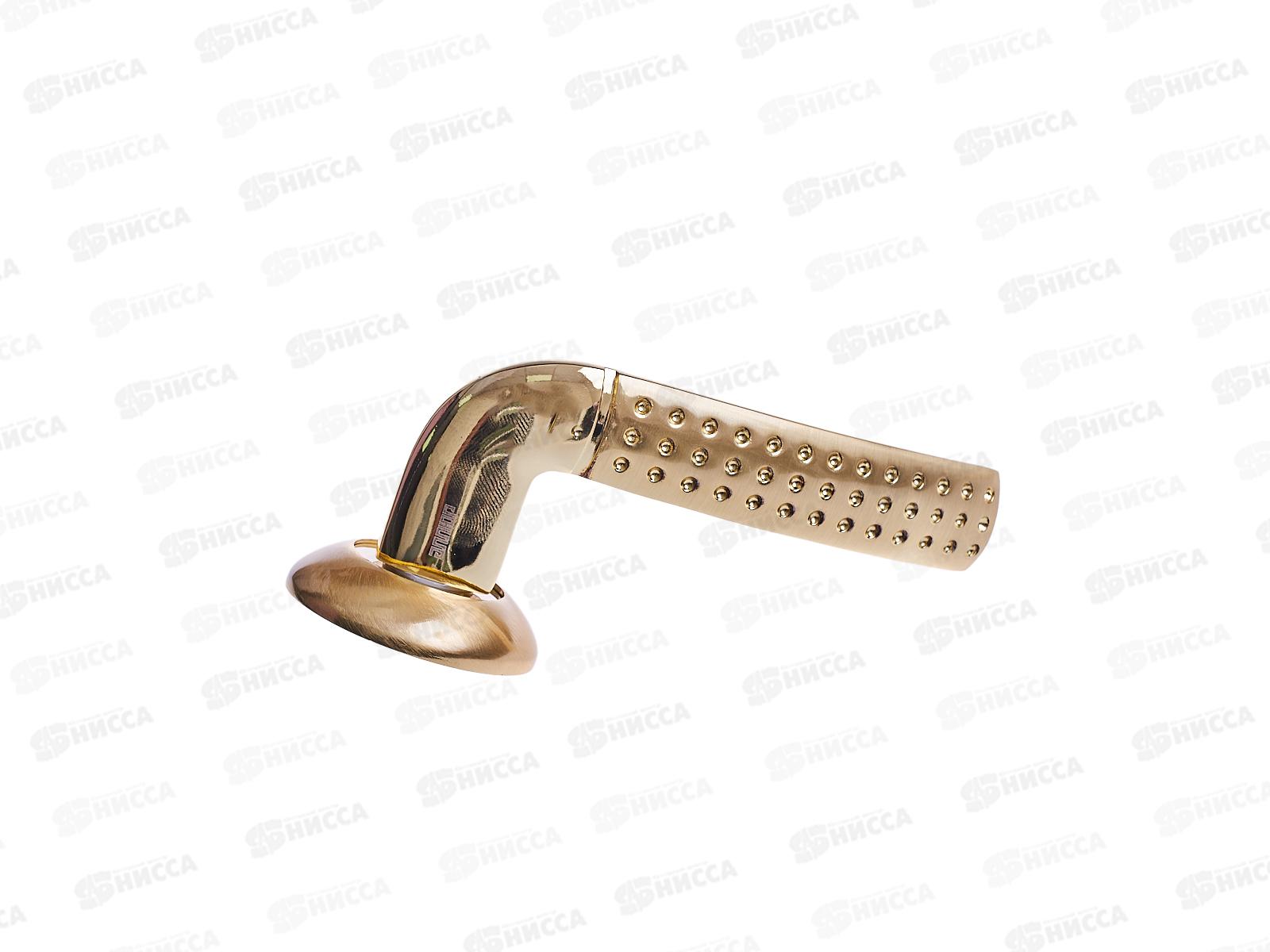 Ручки для дверей Аллюр Фостер SB/PB 1676 матовое золото, золото (комплект) *20 126