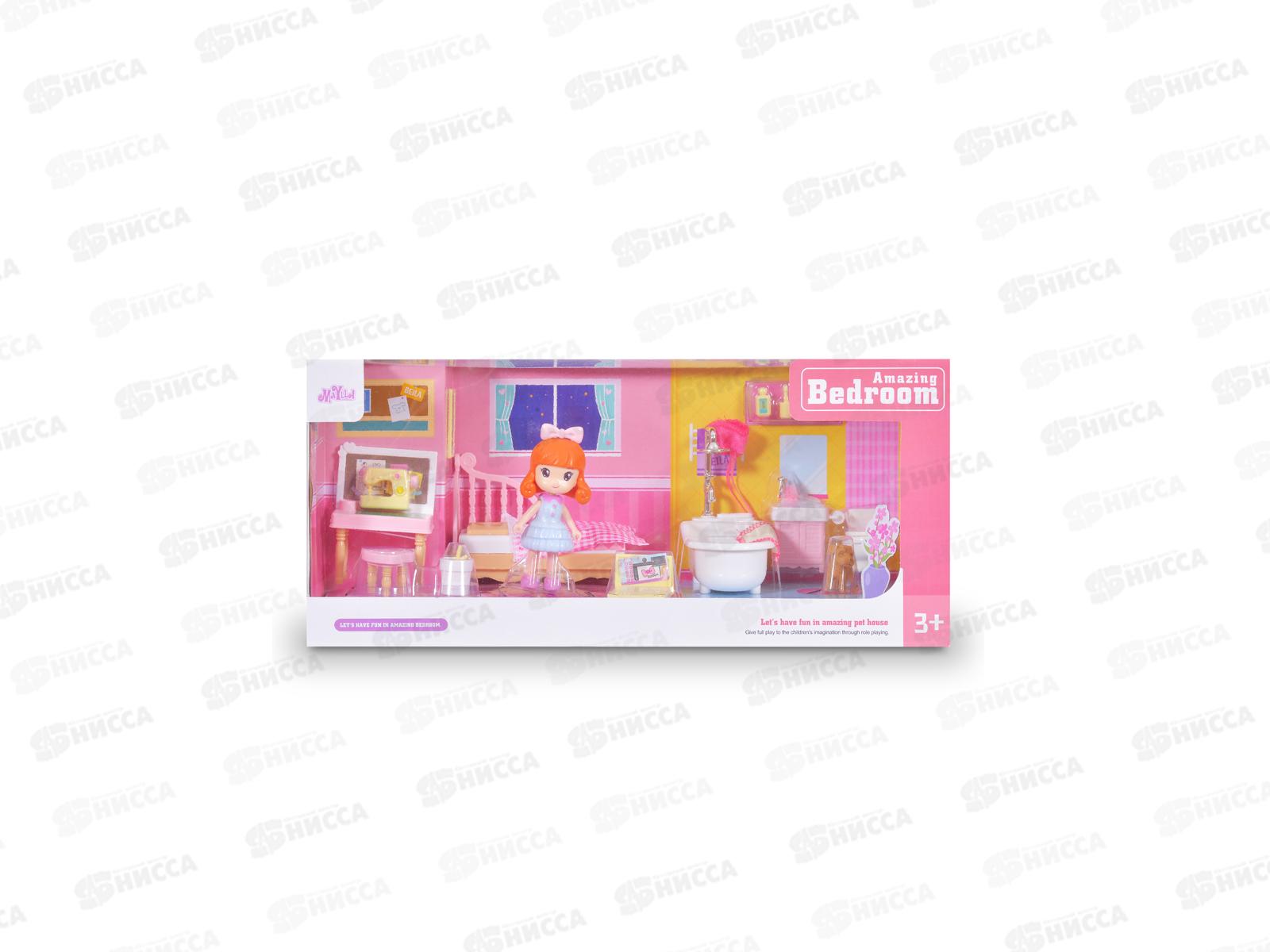 Мебель для куклы 6003 с куклой и аксессуарами в коробке *4  гб