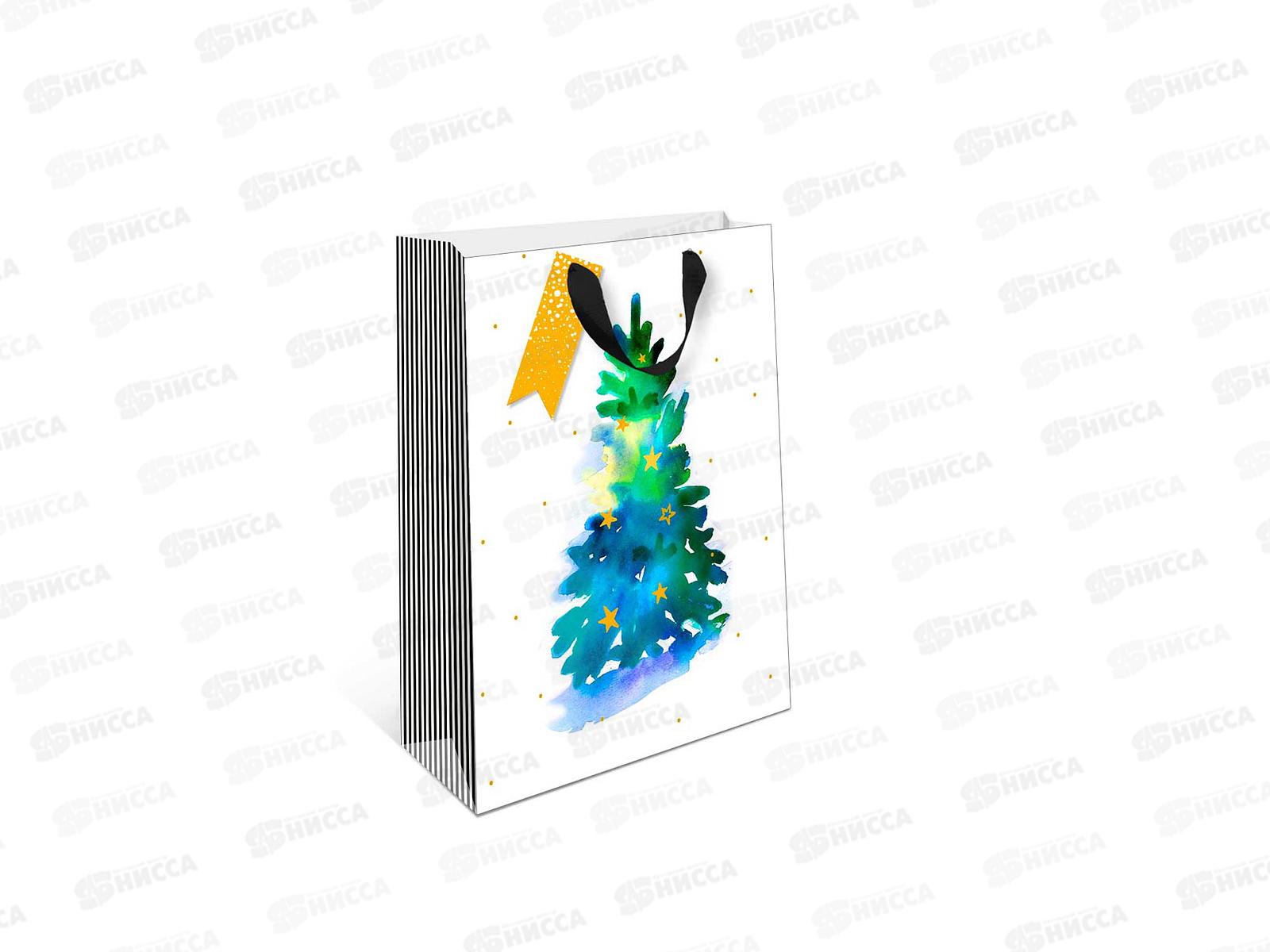 Пакет бумажный подарочный премиум Новый Год 26*32*10 0595.488