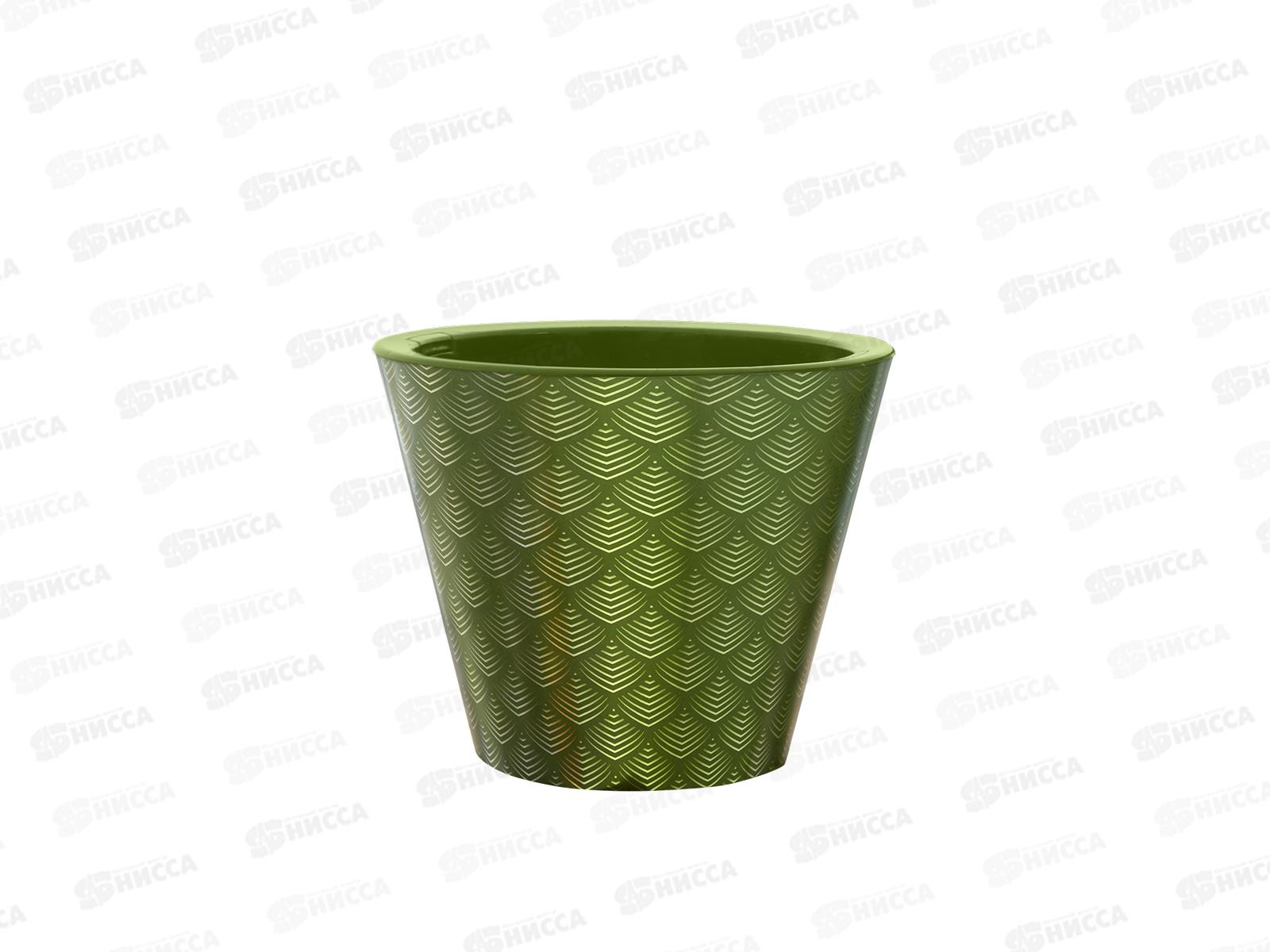 Кашпо &quotФлейк&quot 3л Оливковый (фольга) КШ-9271 *16