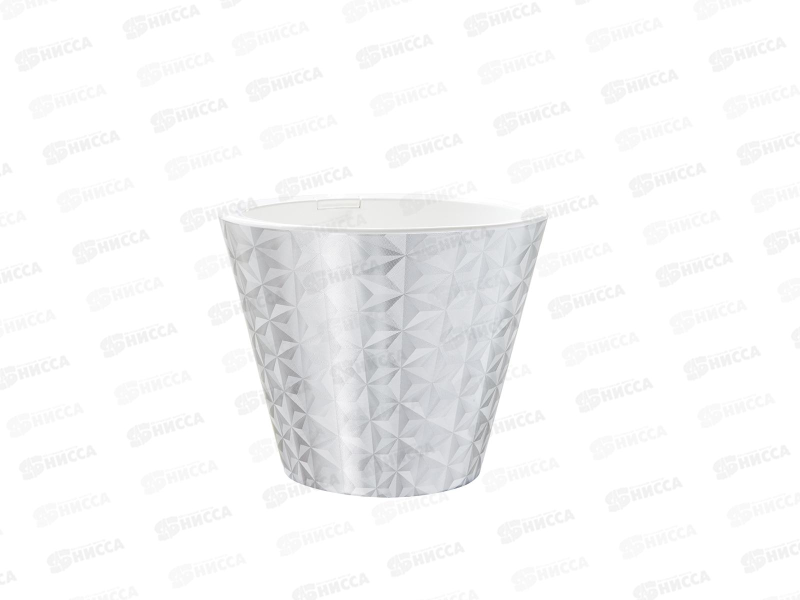 Кашпо &quotГрани&quot 3л Белый (фольга) КШ-9279 *16