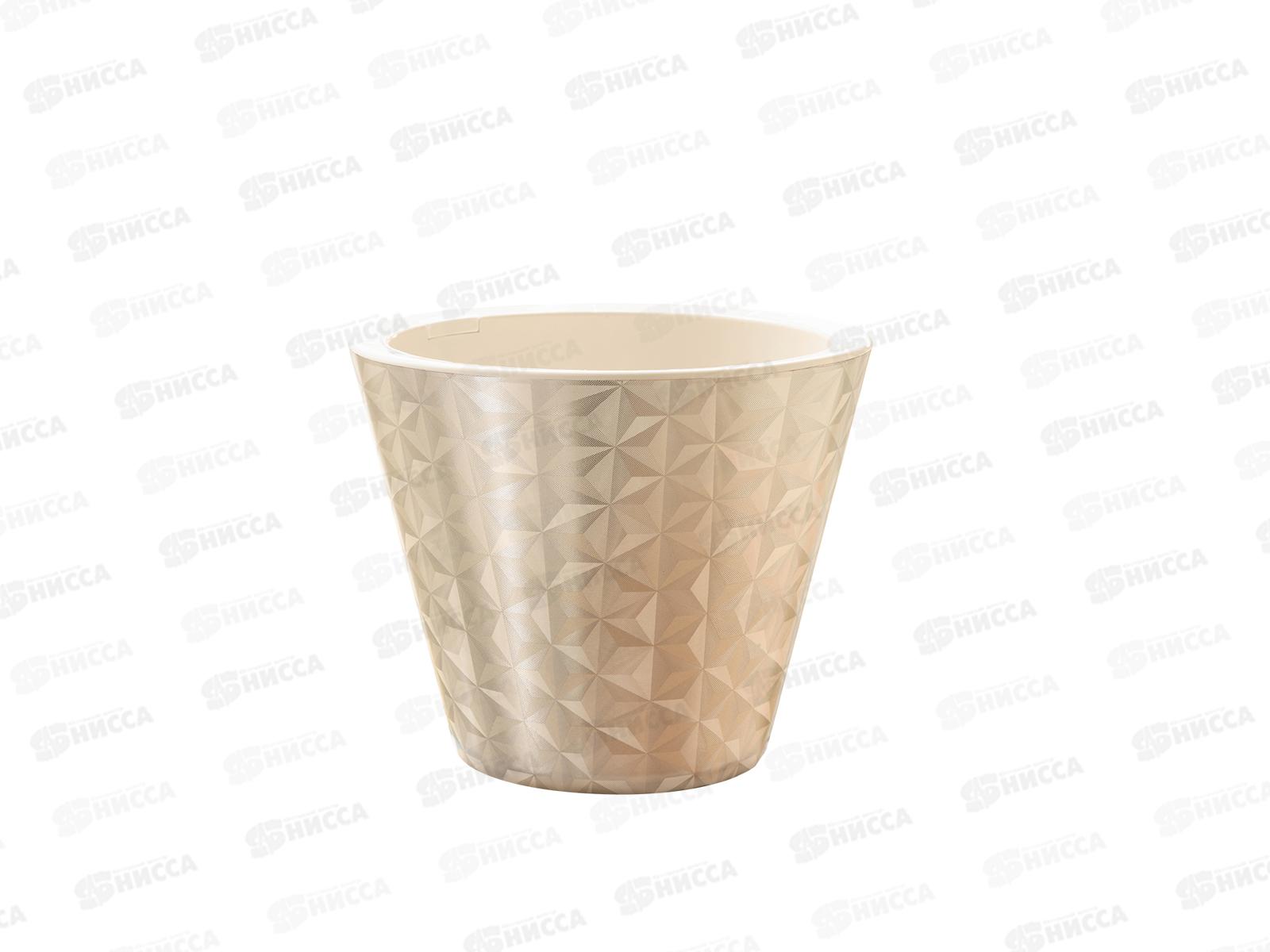 Кашпо &quotГрани&quot 3л Кремовый (фольга) КШ-9280 *16