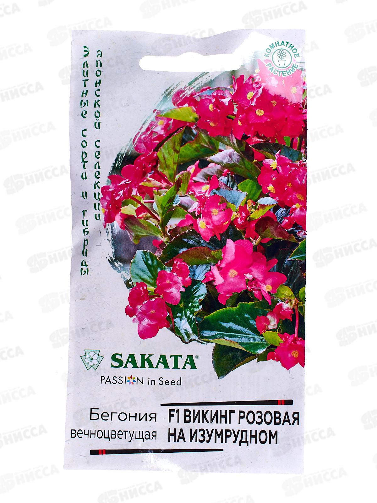 Бегония Викинг розовая на изумруд F1 гранул 4шт пробир *5 ГШ +