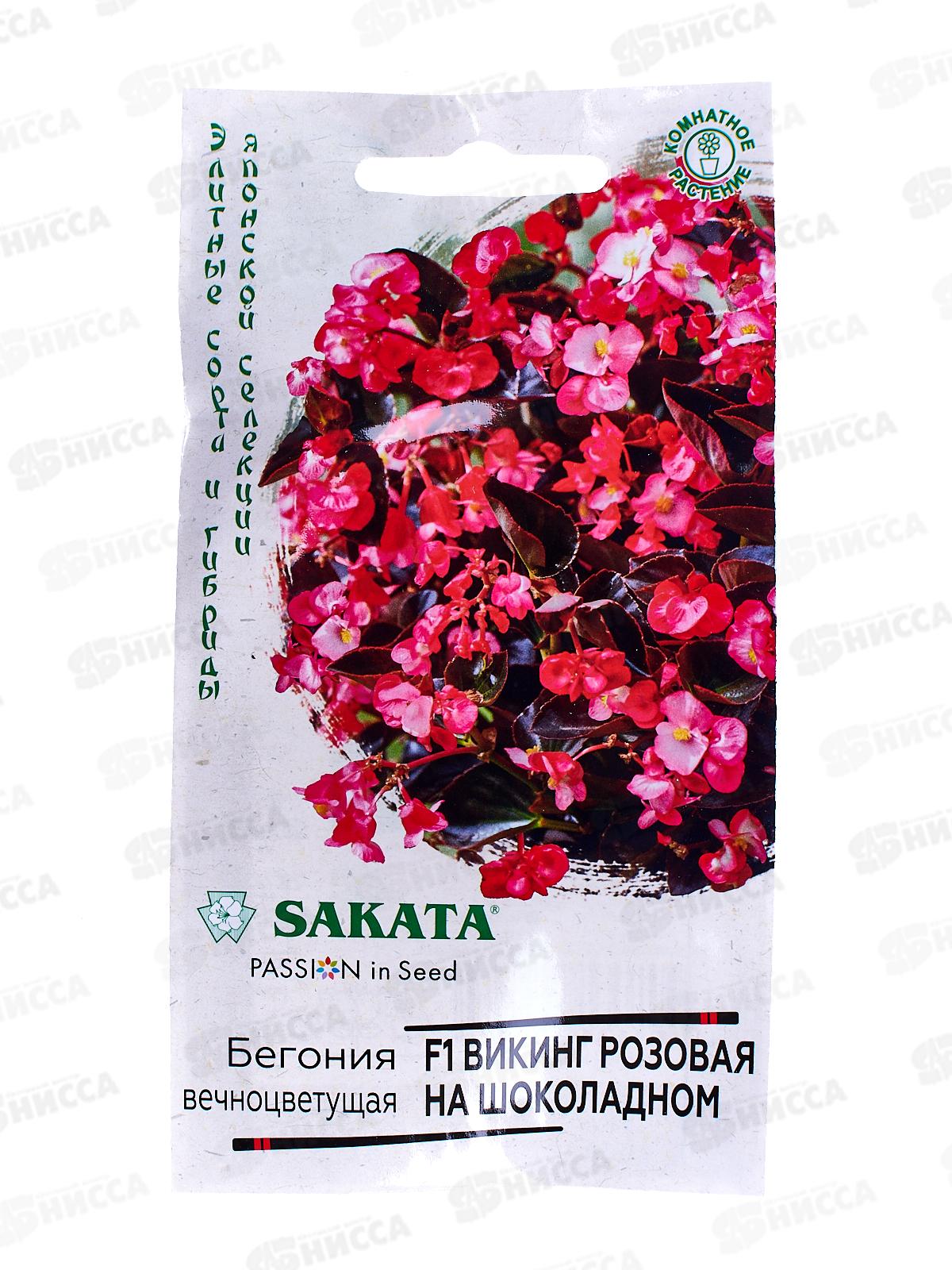 Бегония Викинг розовая на шоколадном F1 гранул 4шт пробир *5 ГШ СРОК ДО 12.24