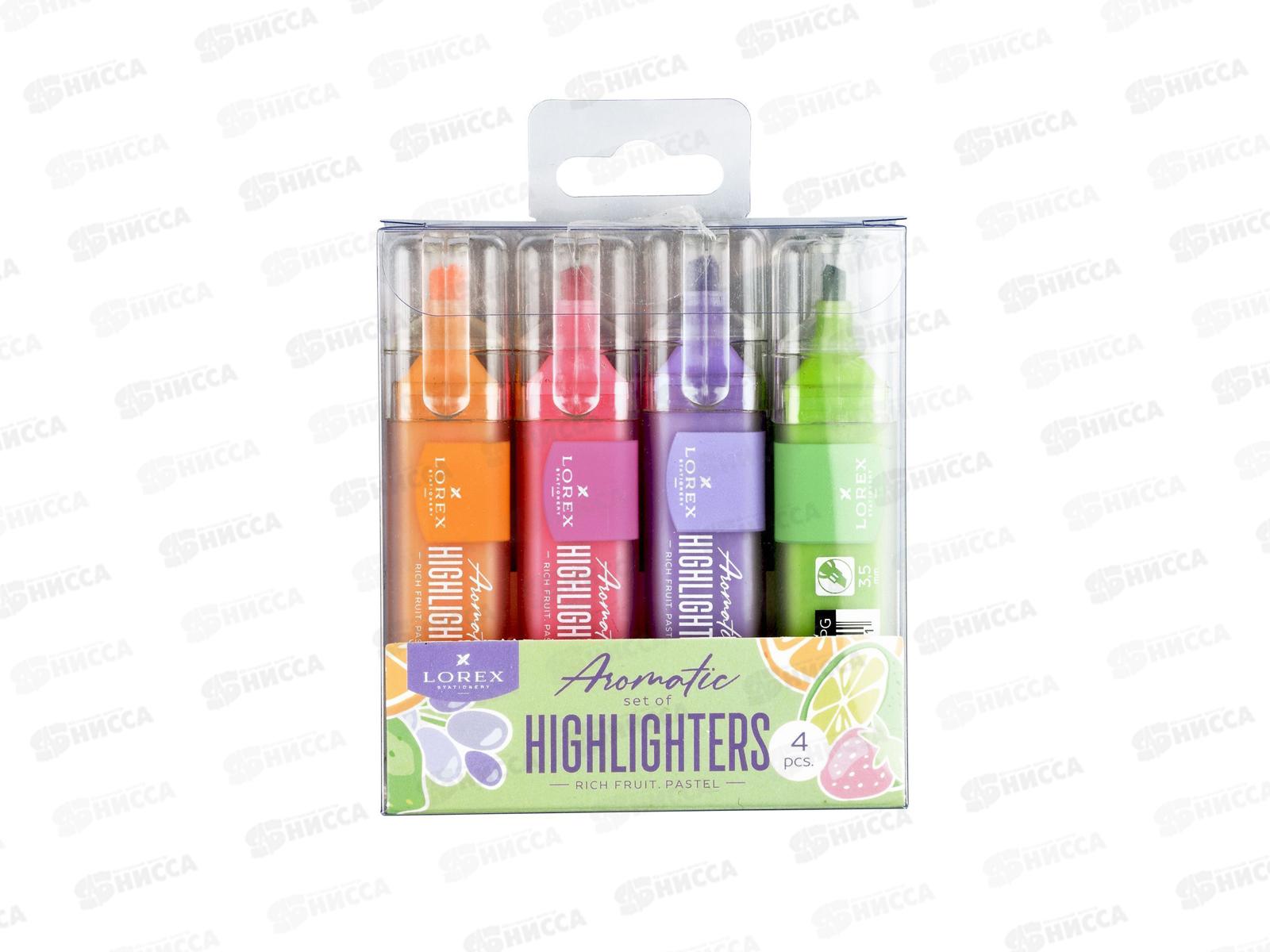 Маркеры Lorex Rich Fruit.Pastel 4 штуки ароматизированные  LXTMA-RFP4*18