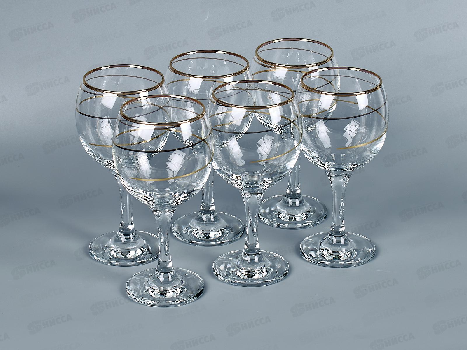 Набор фужеров 250мл 6шт 1711-З2 Золотая спираль *2