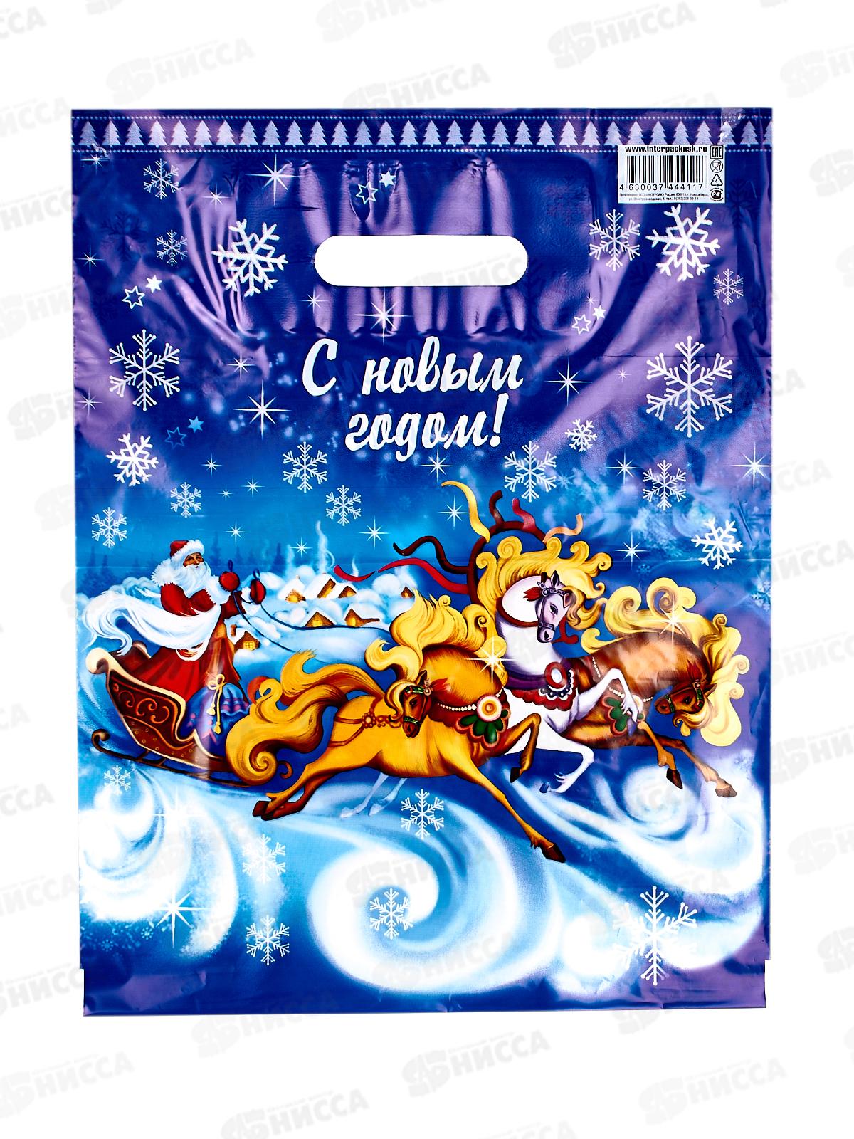 Пакет пробивной НГ 30*40 Зимняя дорога *50/1000