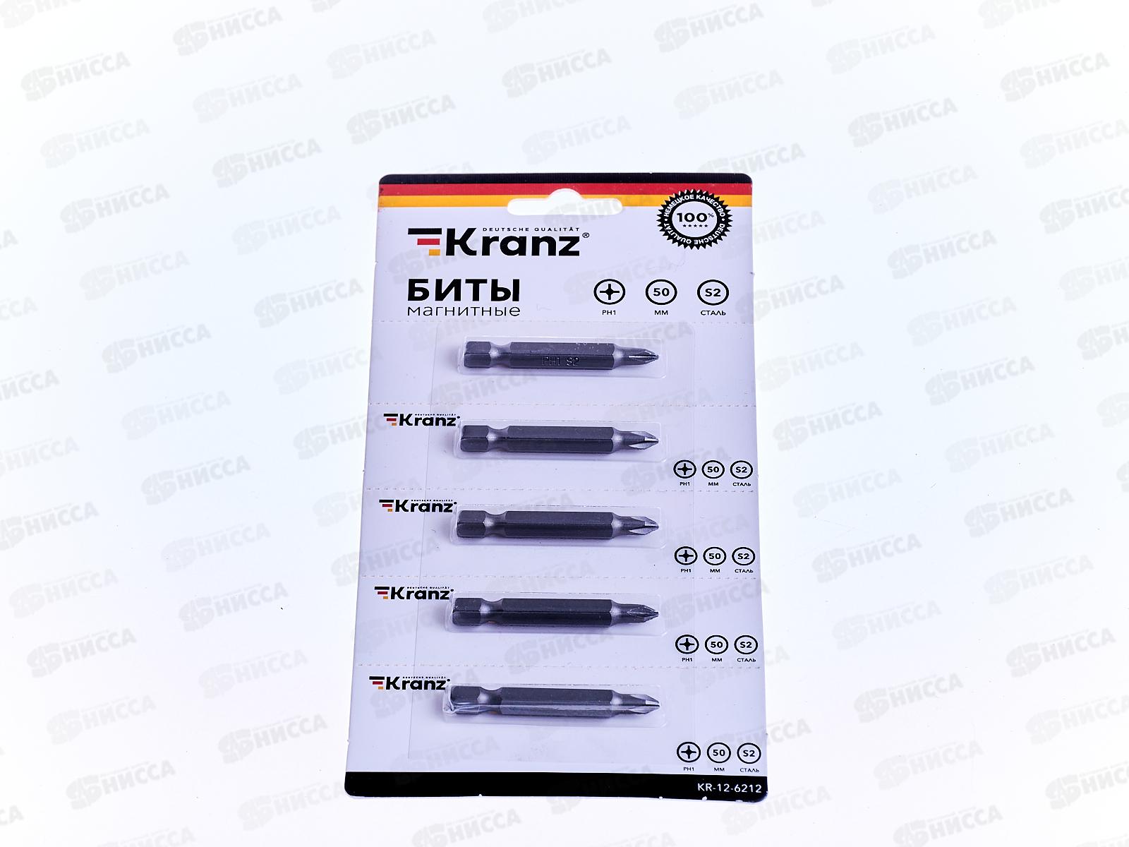 Бита PH1*50мм для шуруповерта сталь S2 (лента) Kranz, KR-12-6212  *5