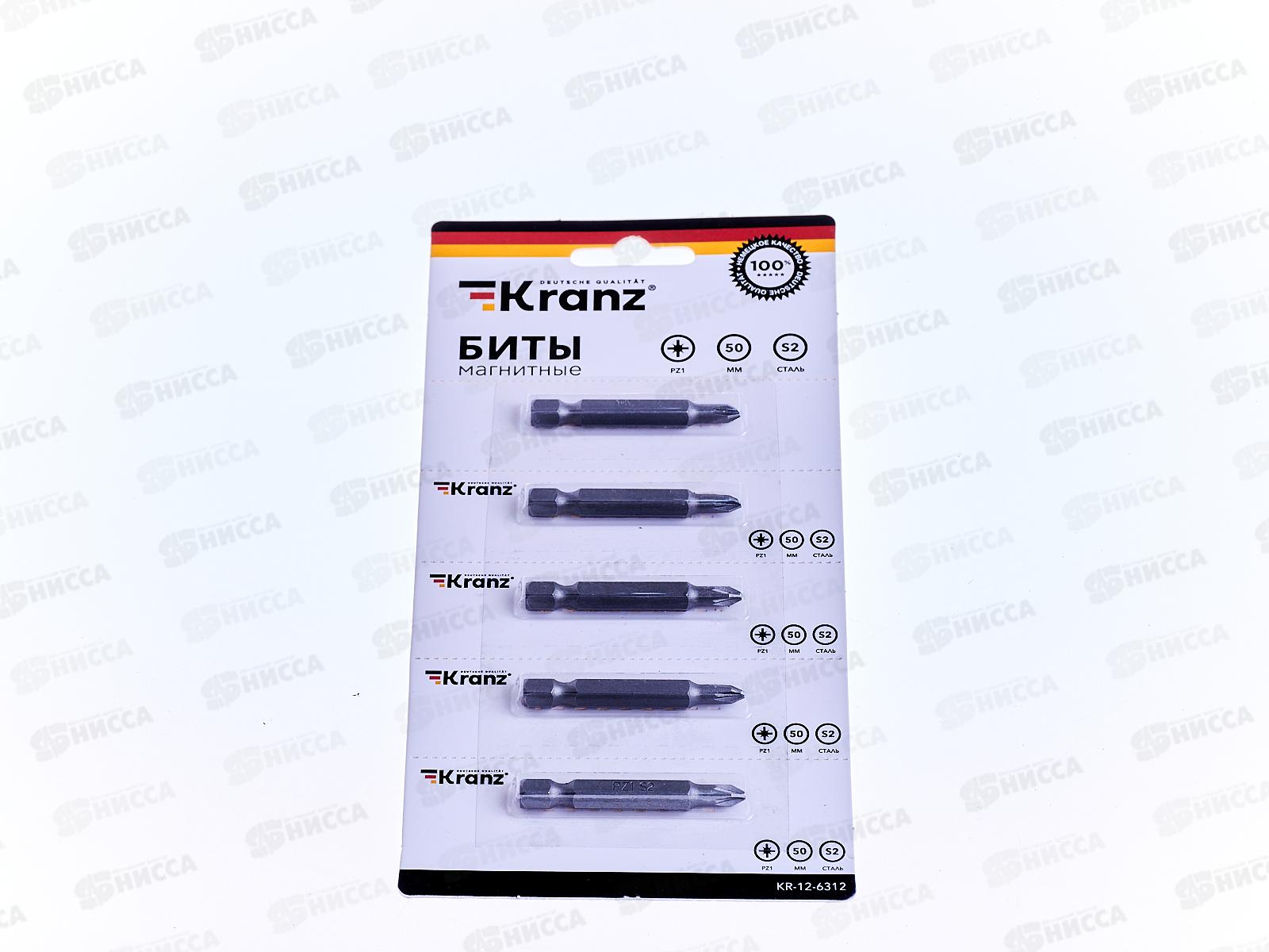 Бита PZ1x50 мм для шуруповерта сталь S2 (лента) Kranz, KR-12-6312 *5