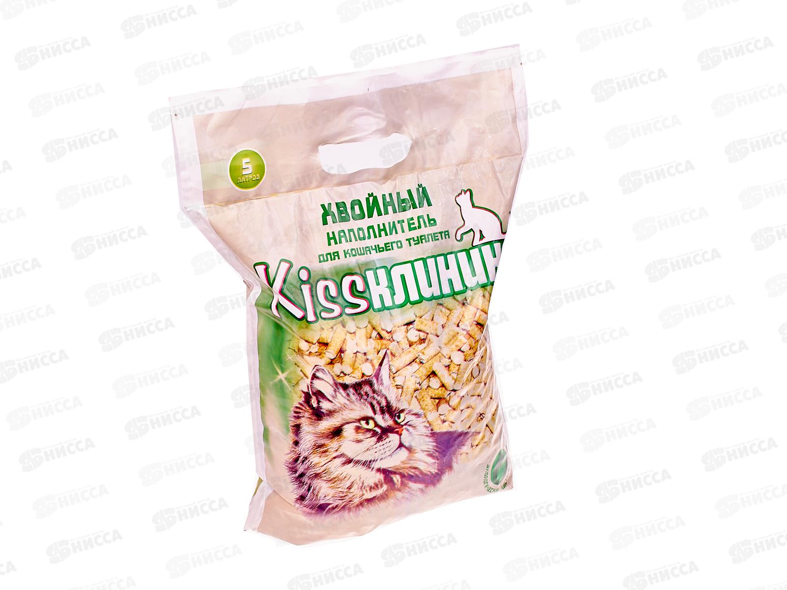 Наполнитель Кисс Клининг(Супер кот) 5литров хвойный эконом