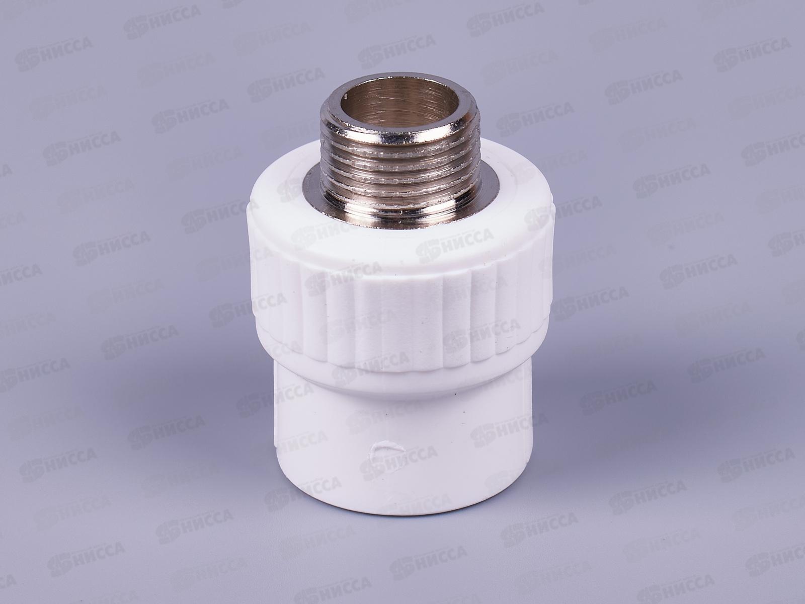 Муфта полипропилен комбинированная наружная резьба DN25*1/2 Aqualink, 03587 *10/140