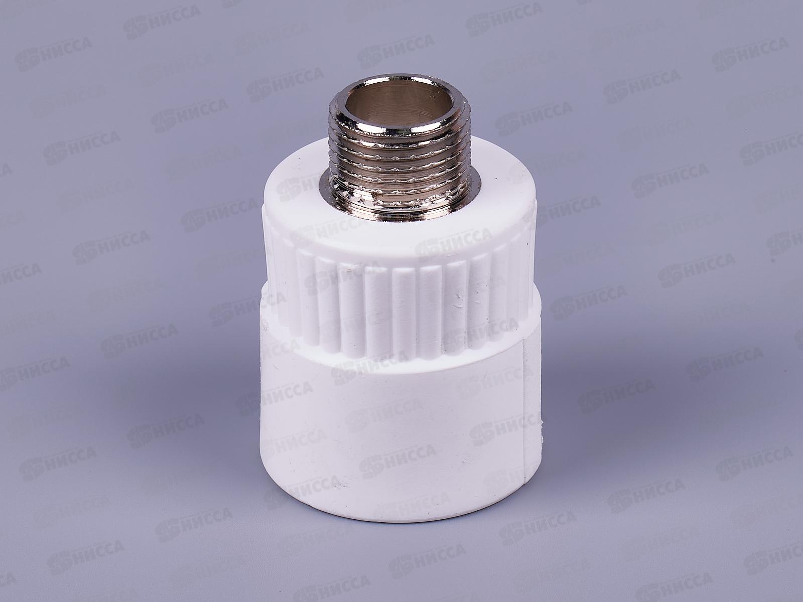 Муфта полипропилен комбинированная наружная резьба DN32*1/2 Aqualink, 03892 *10/100