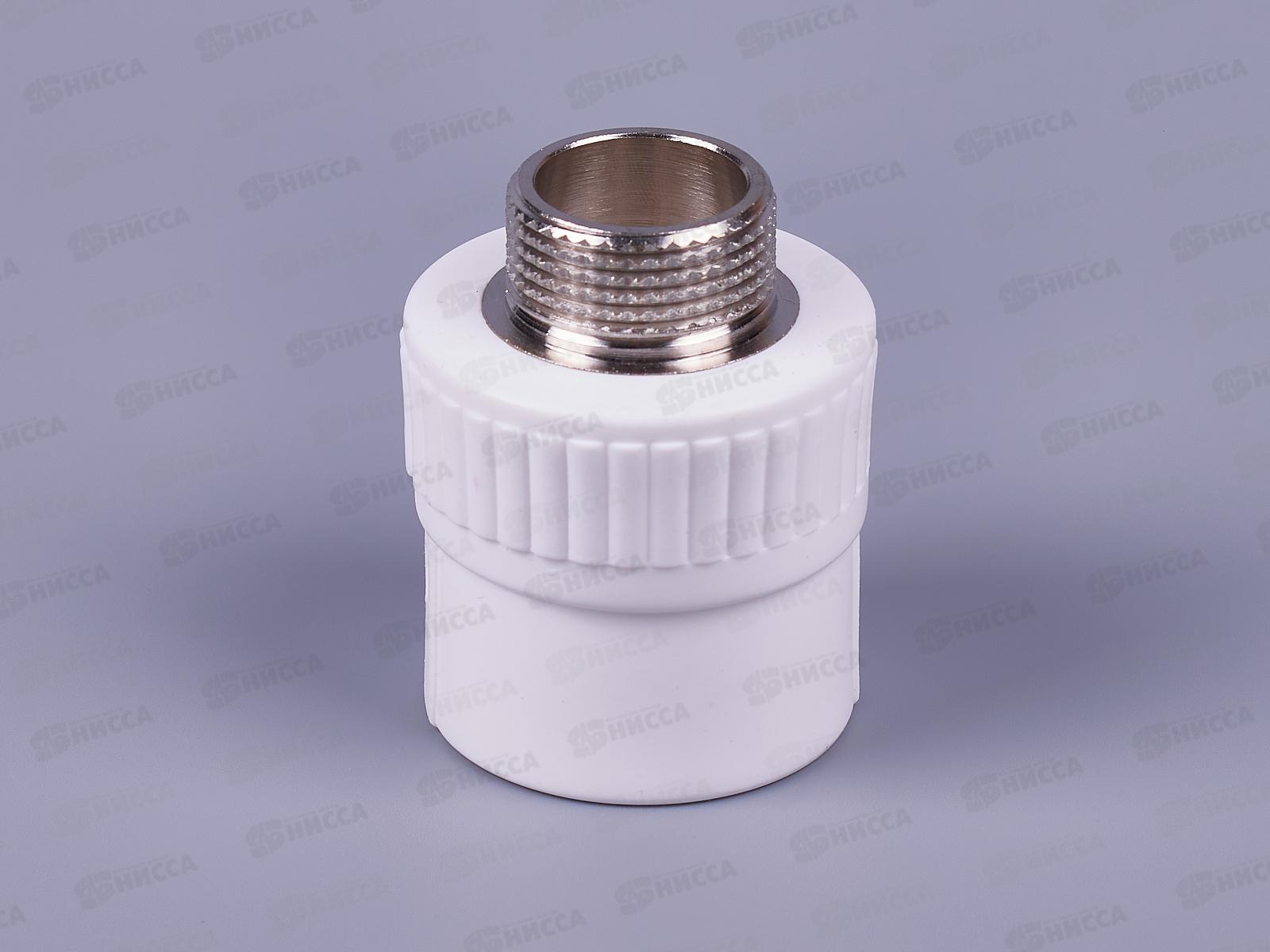 Муфта полипропилен комбинированная наружная резьба DN32*3/4 Aqualink, 03589 *20/100