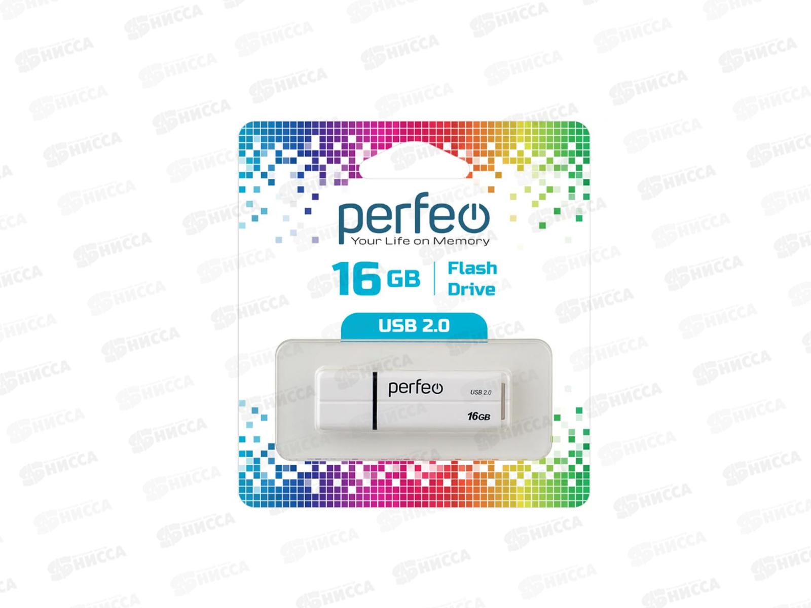 Флэш-карта Perfeo USB 16GB C01G2 White