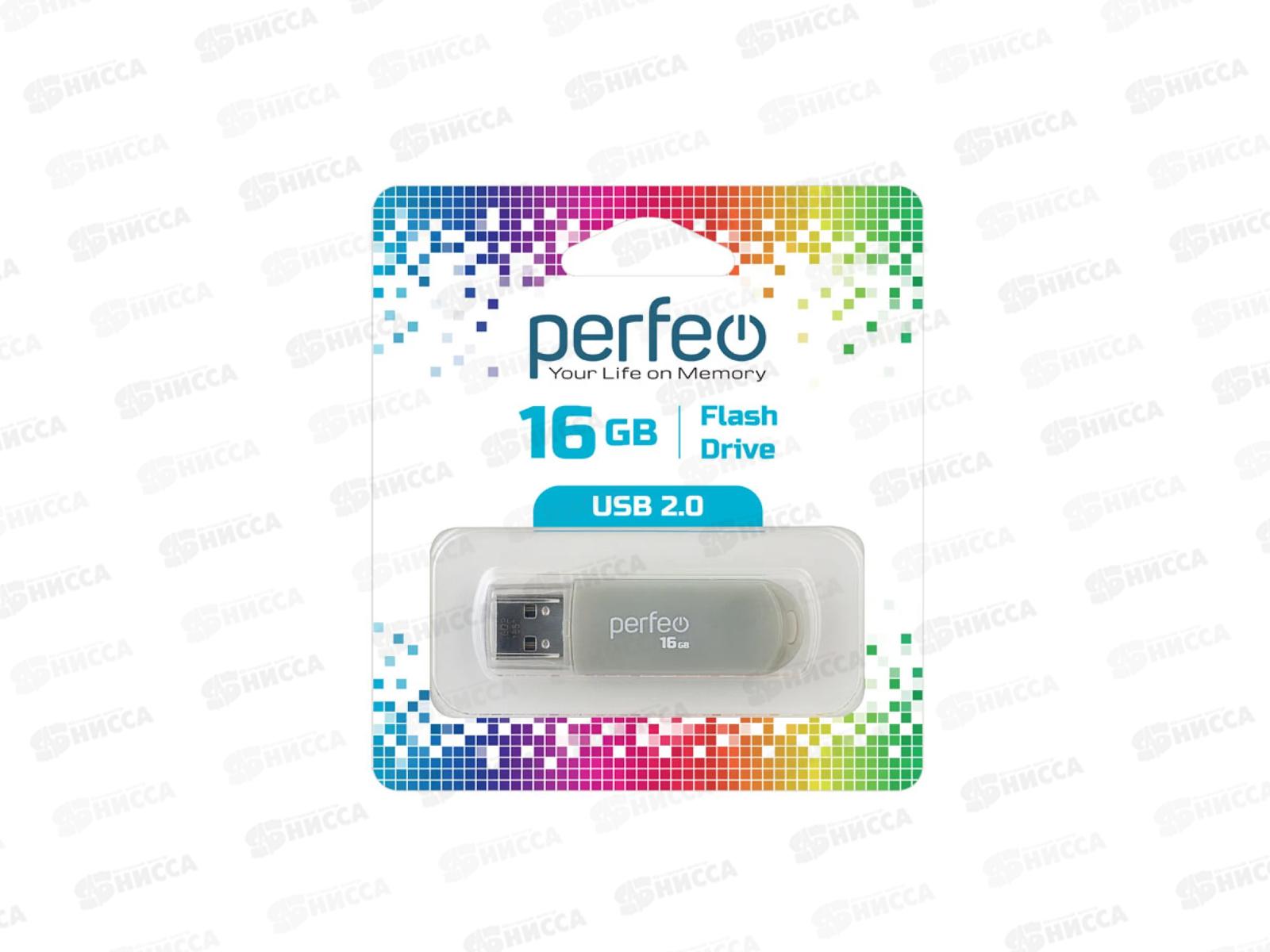 Флеш-карта Perfeo USB 16GB C03 Gray