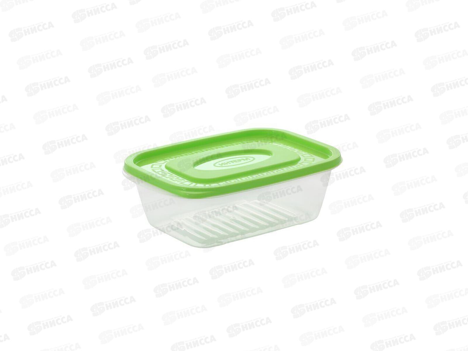 Контейнер 0,6л с салатовой крышкой *50  ИНТ