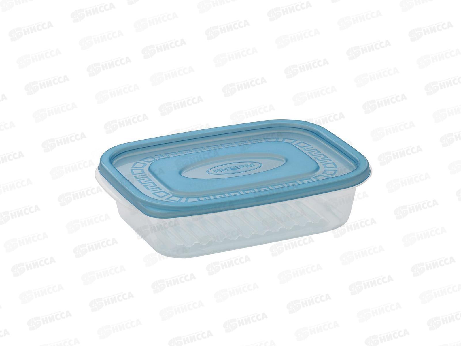 Контейнер 0,8л с голубой прозрачной крышкой *50  ИНТ