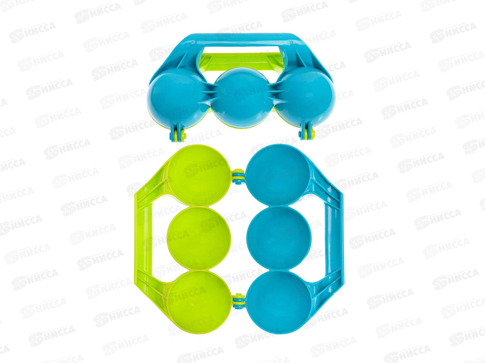 Форма для снега на 3 снежка СЛ-1569, микс, 20*19см в сетке  *84