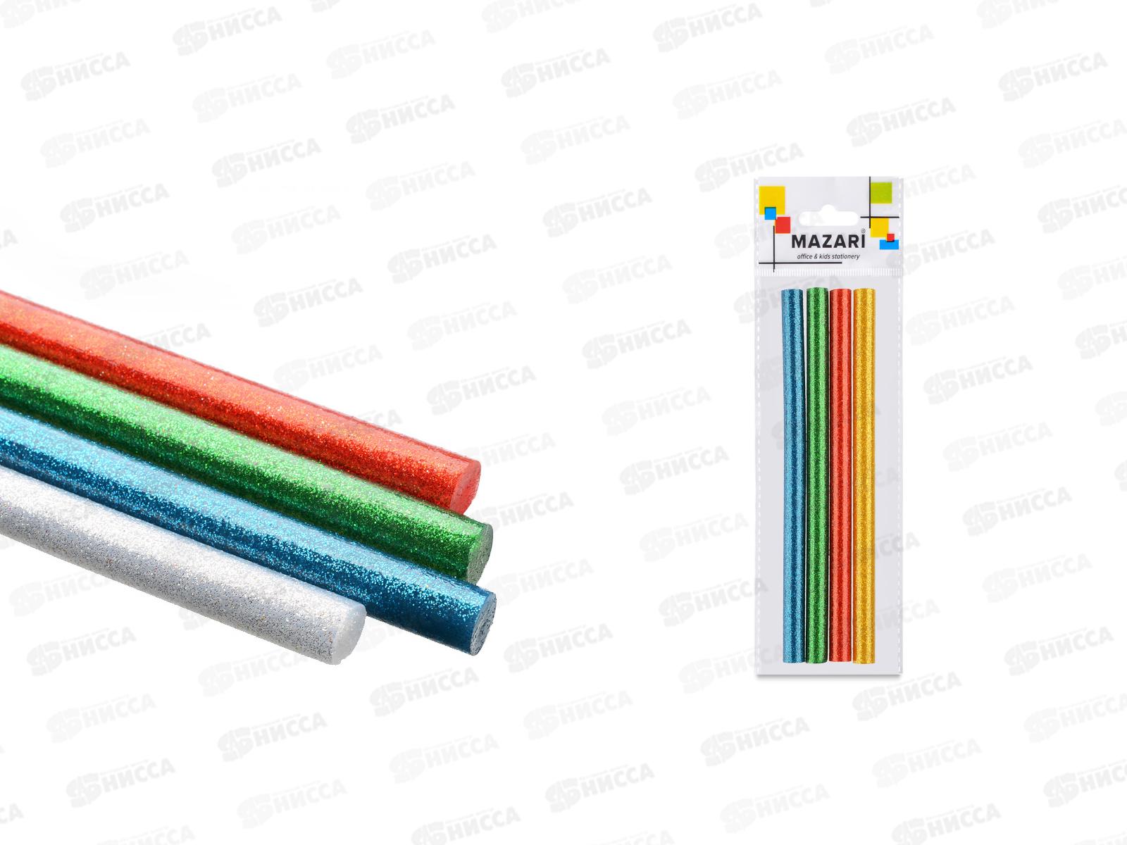Клеевые стержни MAZARI ,с блёстк,М-4386ОРР