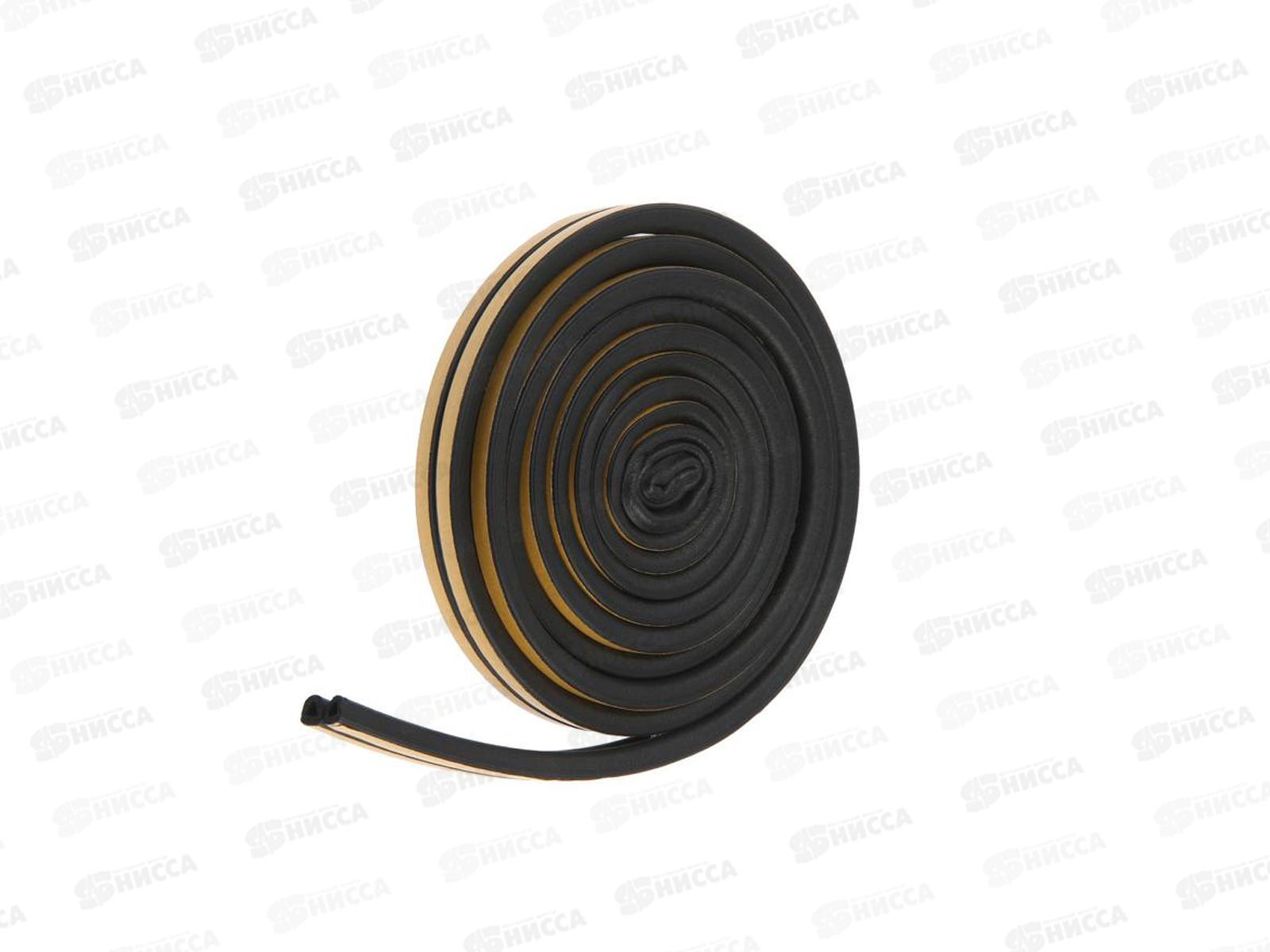 Уплотнитель самоклеящийся PRAKTISCHE 9х8мм D- 6м (черн) П8888