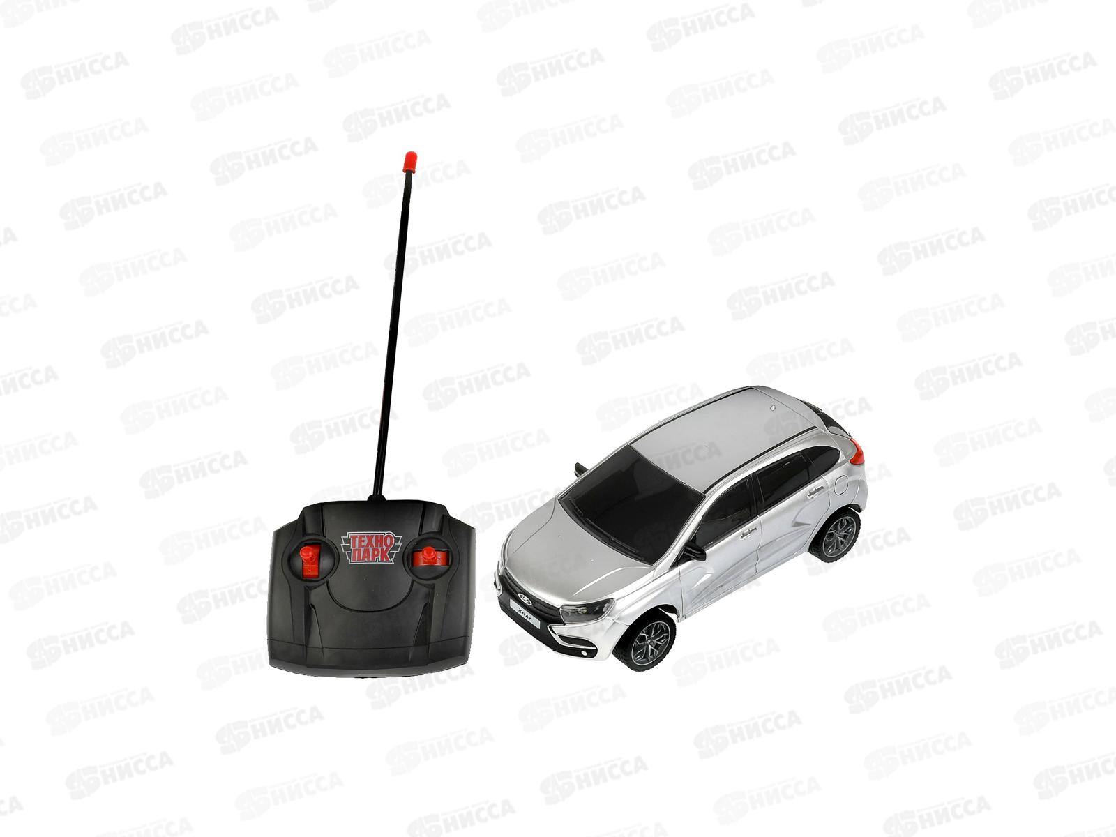 Машина радиоуправляемая LADA XRAY 18см, светящаяся, серебро. Технопарк 18L-GY, 316343