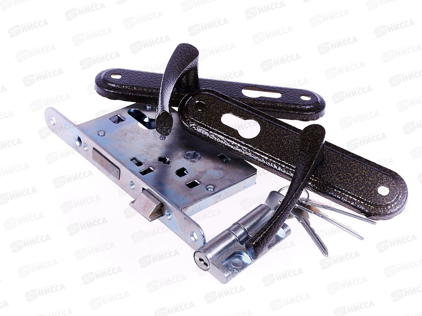 Замок врезной  Стандарт Россия  ЗВ4-3.07С бронза с ручкой *10 424